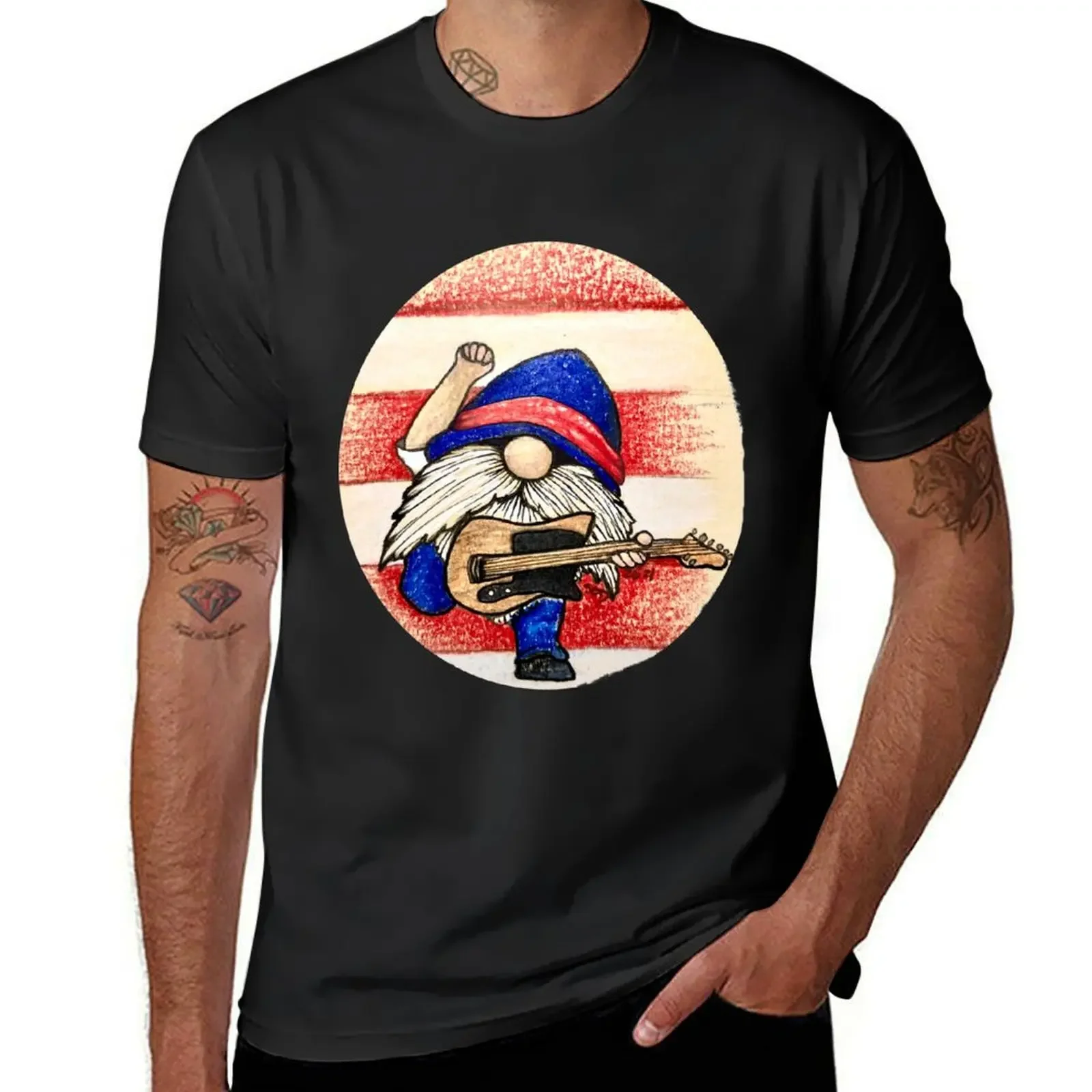 Gnome in the USA T-Shirt cute clothes anime clothes plus sizes blacks compression shirt men