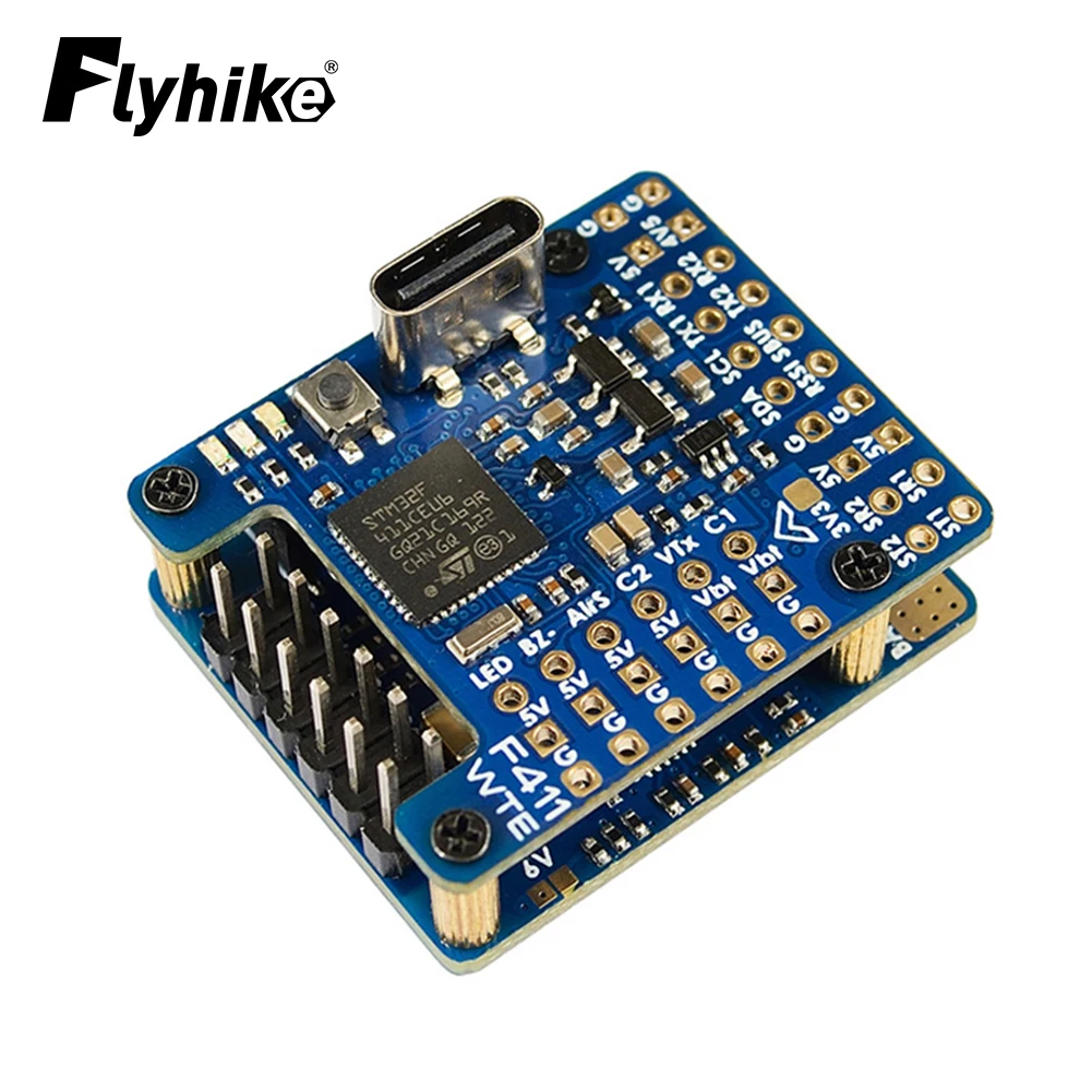 

Контроллер полета Matek Mateksys Φ STM32F411 встроенный BEC 5 В выход 2-6S ESC 90A Датчик тока для FPV дрона с неподвижным крылом