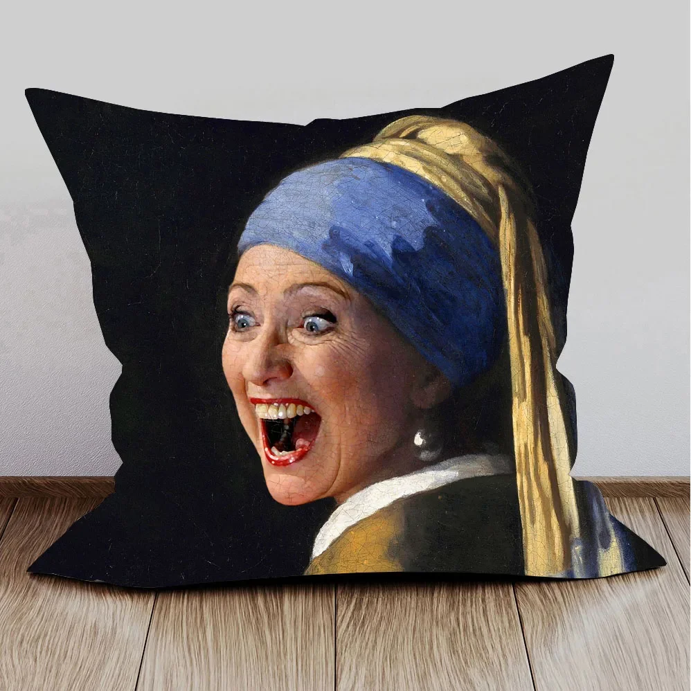 

Наволочки Vermeer с изображением крика красивая женщина масляная живопись декоративные подушки для дивана 45x45 см наволочка для подушки