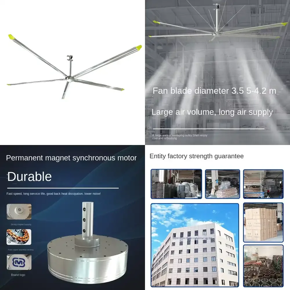 

6.1m Industrial Large Ceiling Fan Energy-Saving Factory Workshop Warehouse Large Area Ceiling Fan Permanent Magnet High-Power