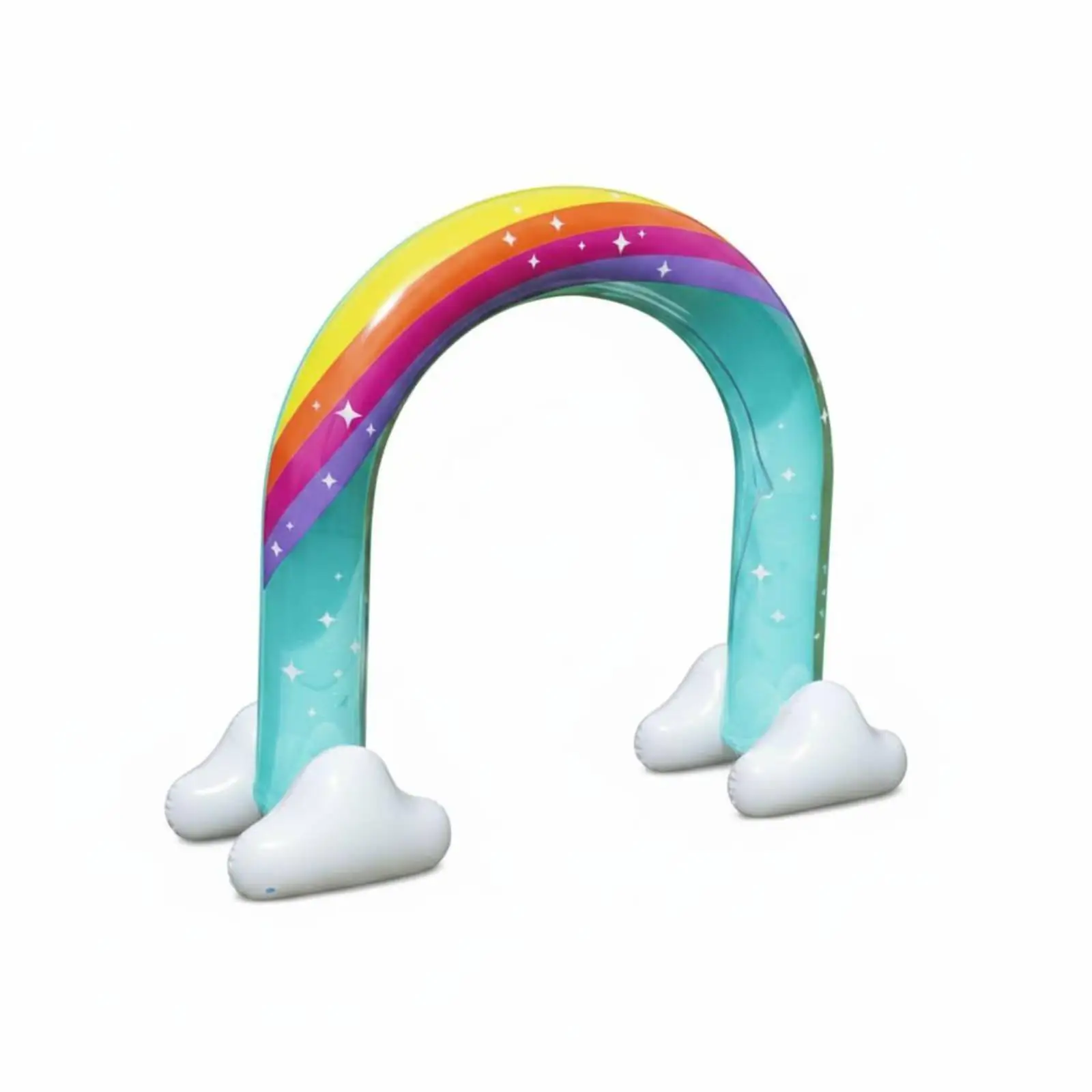 Kids Backyard Inflatable Play Arch Water Sprinkler Toy Rainbow Archway for Outdoor Summer Lawn Adventure