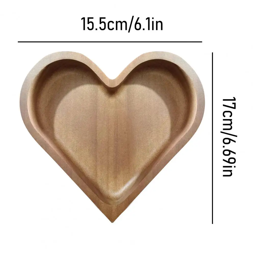 Layer Snack Tray Wood Serving Tray Rustic Wooden Serving Trays Set Multi-tiered Heart-shaped Snack Platters Stackable for Coffee