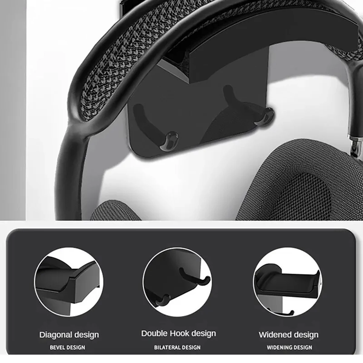#Headphone hook on the wall, under the table, punch-free headphone rack storage rack, game controller bracket, headphone hanger
