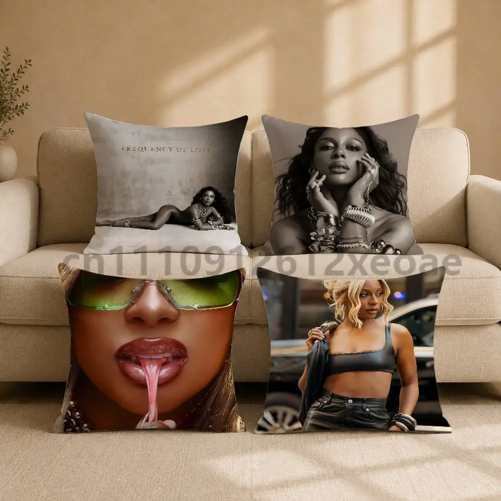 Victoria Monet Frequency of Love Printed Pillow Cover Square Cushion Case for Sofa Couch Living Room Bedroom Home Decor