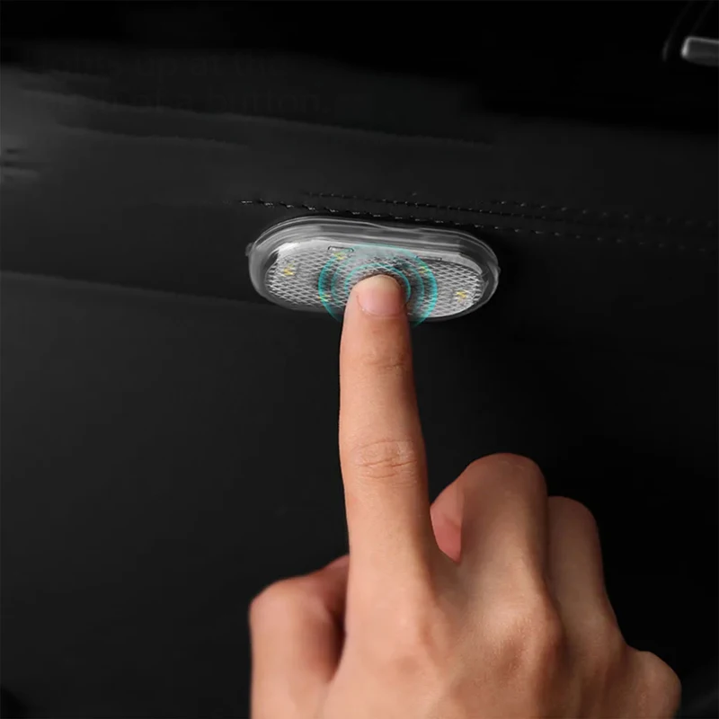 SEAMETAL Mini Car Touch Light Car Interior Reading Light for Trunk Hood Ceiling USB Rechargeable Magnetic Ambient Light