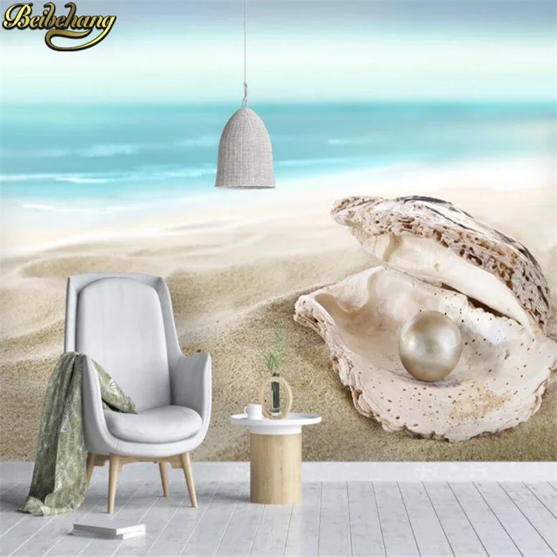 

Индивидуальные обои с изображением соломенного домика у моря на Мальдивах для украшения гостиной, фотообои, 3D-обои, декор для дома