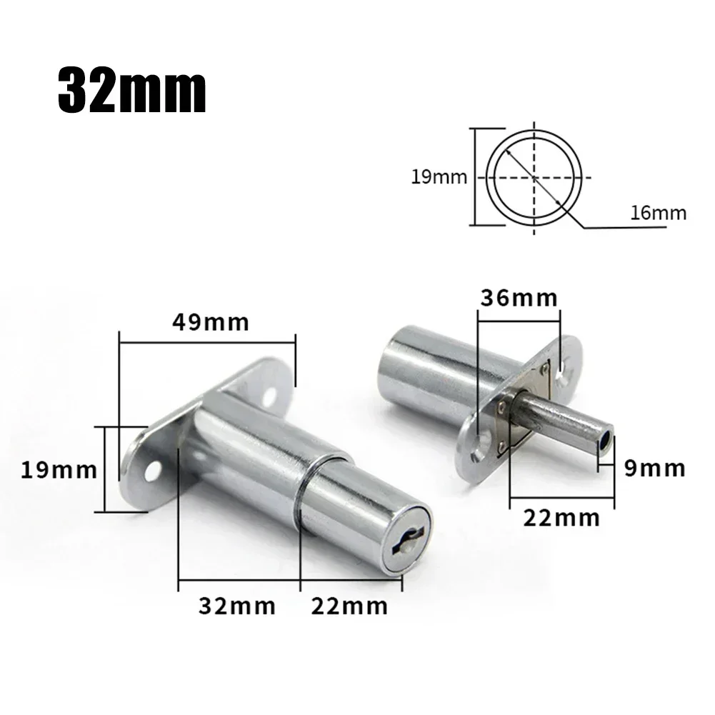Brand New Door Latch Kitchen Lock Buckle Press Lock Replacemnent Durable Security Sliding Sliver Stainless Steel