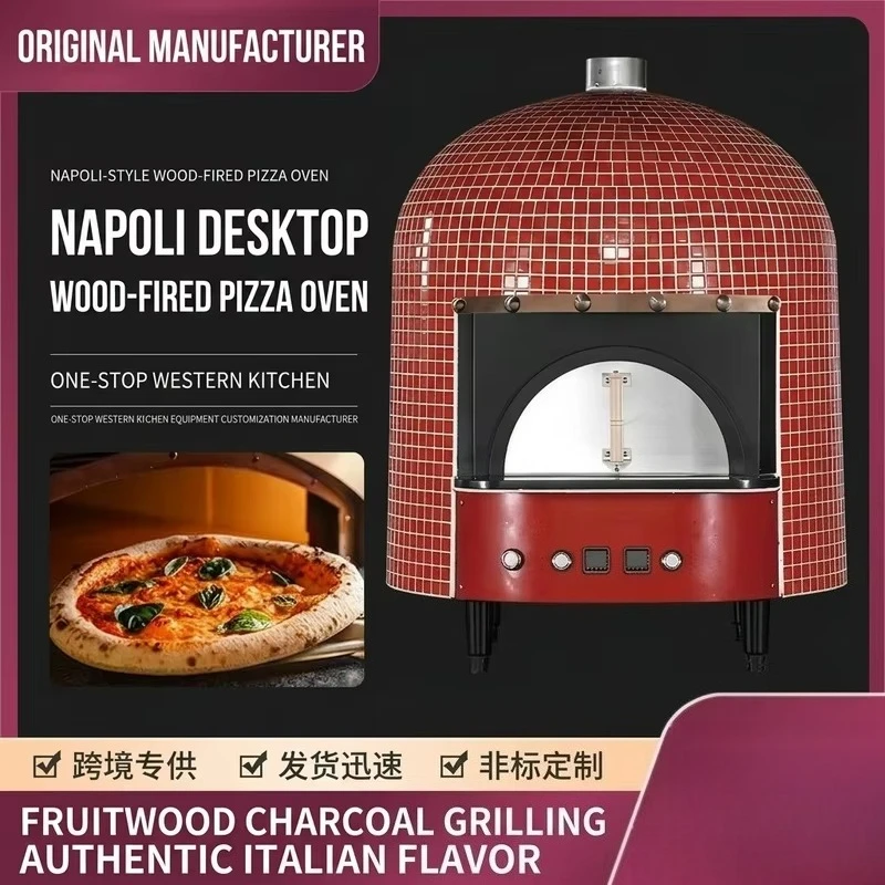 Customized Commercial Italian Pizza Oven with Adjustable Thermostat Flour Based Baking Gas Electric Combo High Output Neapolitan