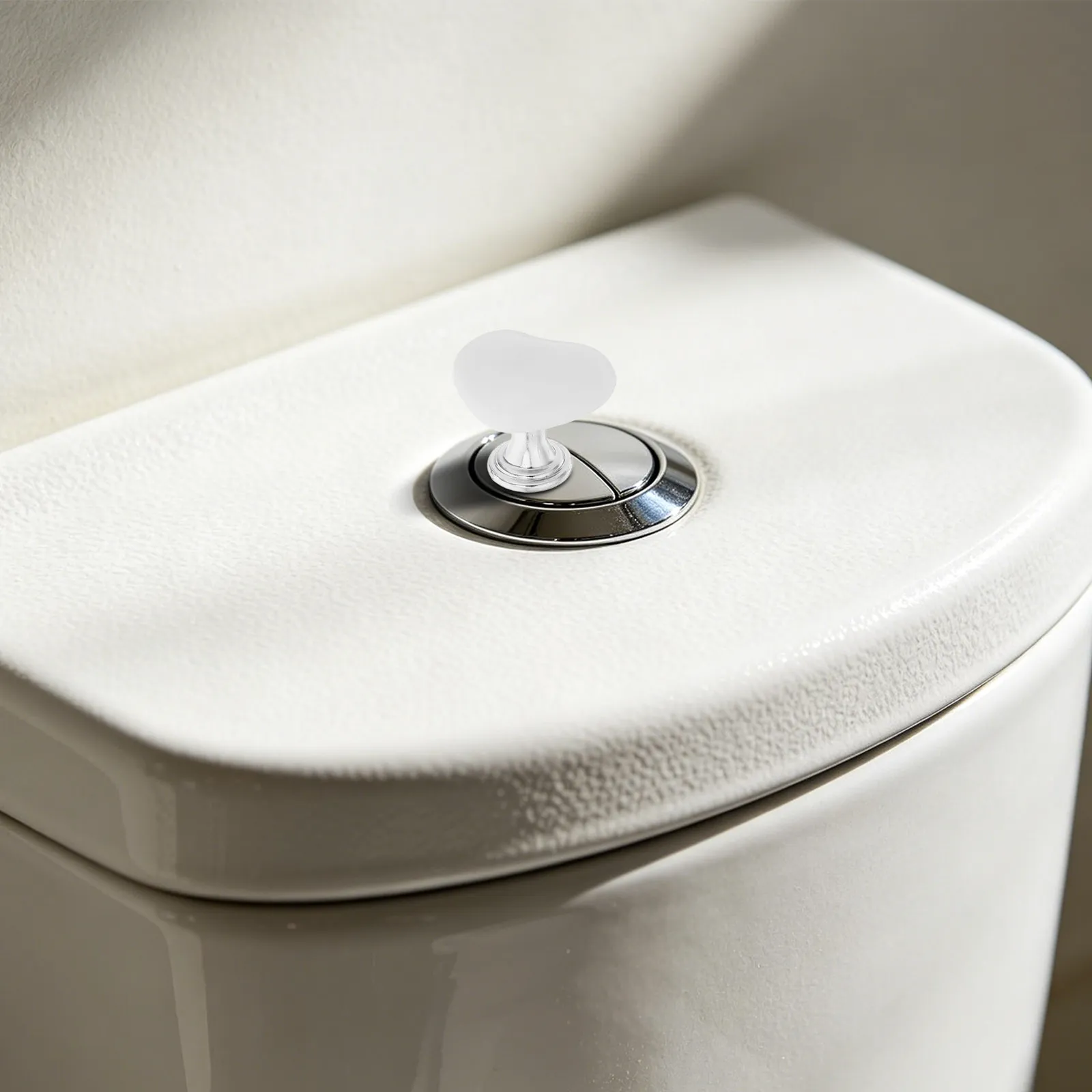 Toilet Tank Button Cute Small Heart Shaped Non Slip Push Flush Replacement Helper for Elderly Children Family Bathroom Toilet