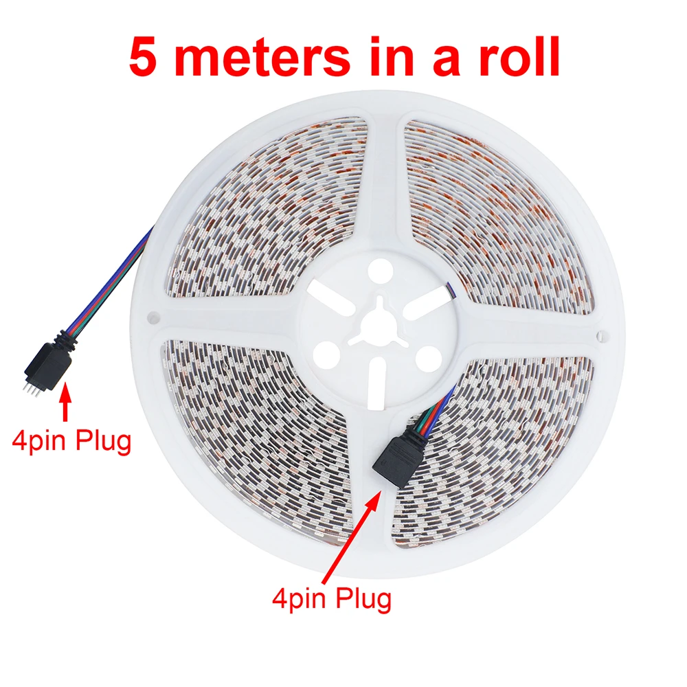 5mm 8mm PCB RGB LED Light Strip 5m 12V 24V DC SMD 3535 120LEDs/m Flexible Adhesive Tape TV Backlights Lamp for Home Decoration