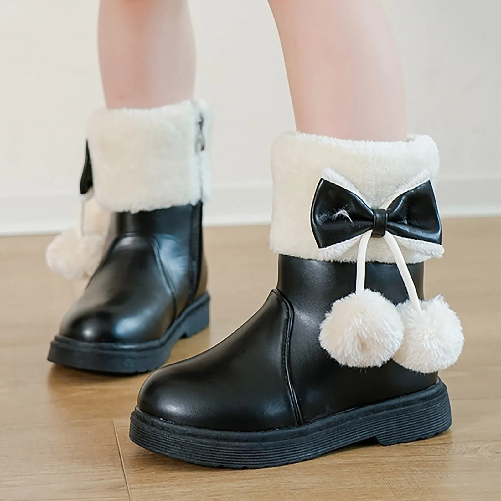 

Непромокаемые сапоги для детей, детские сапоги для девочек, 2024, зимние утолщенные теплые сапоги принцессы, сапоги для больших детей, сапоги для девочек, размер 1