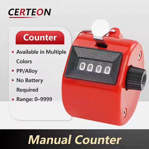 4 Digit Manual Tally Clicker Counter Handheld Mechanical People Crowd Passenger Warehouse Attendance Counting Device