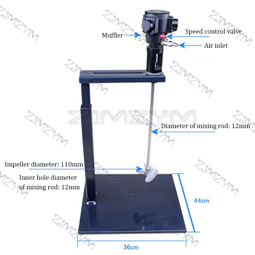 Miscelatore pneumatico per vernice da 20 litri Agitatore automatico dell'aria con sollevamento automatico Frullatore Agitatore Miscelatore per colla per inchiostro 5 galloni