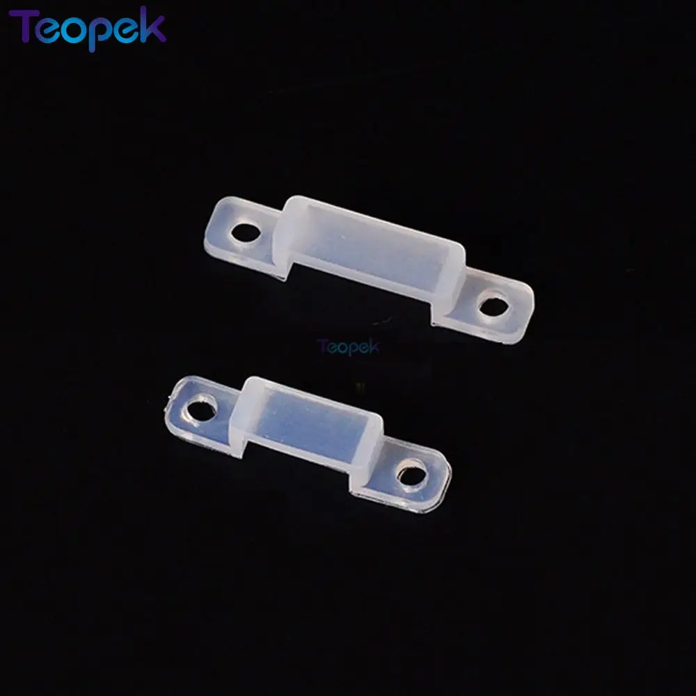 100pcs/lot 8mm 10mm 12mm 15mm Silicon Clip for Fixing IP67 IP68 Tube LED Strip strip light