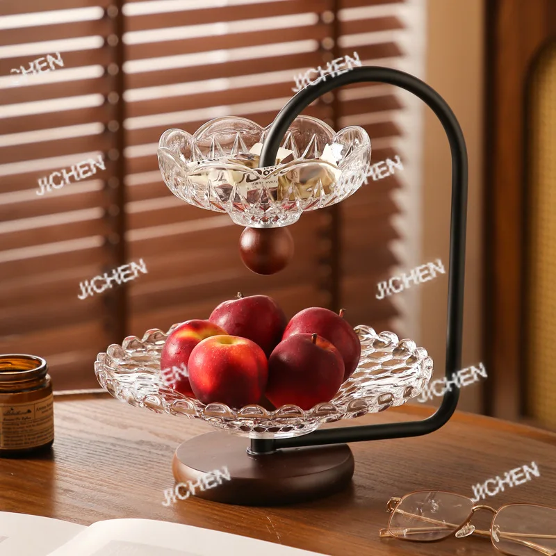 

Фруктовница для дома, поднос для гостиной, двухъярусная тарелка для сухофруктов, поднос для закусок на ресепшен, тарелка для десертов, поднос для послеобеденного чая