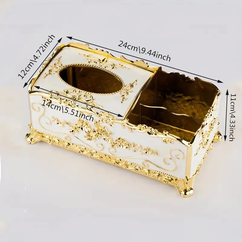 European Style Multifunctional Tissue Box, Desktop Decoration Ornaments, Kitchen And Living Room Remote Control Storage Box