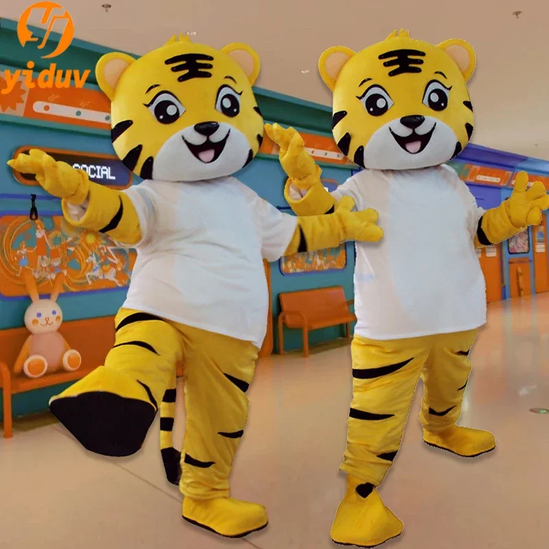 Amway disfraz de Mascota de tigre para adultos, traje de juego de rol, animales de dibujos animados lindos, fursuit, disfraz de Cosplay, eventos de fiesta, tigre divertido