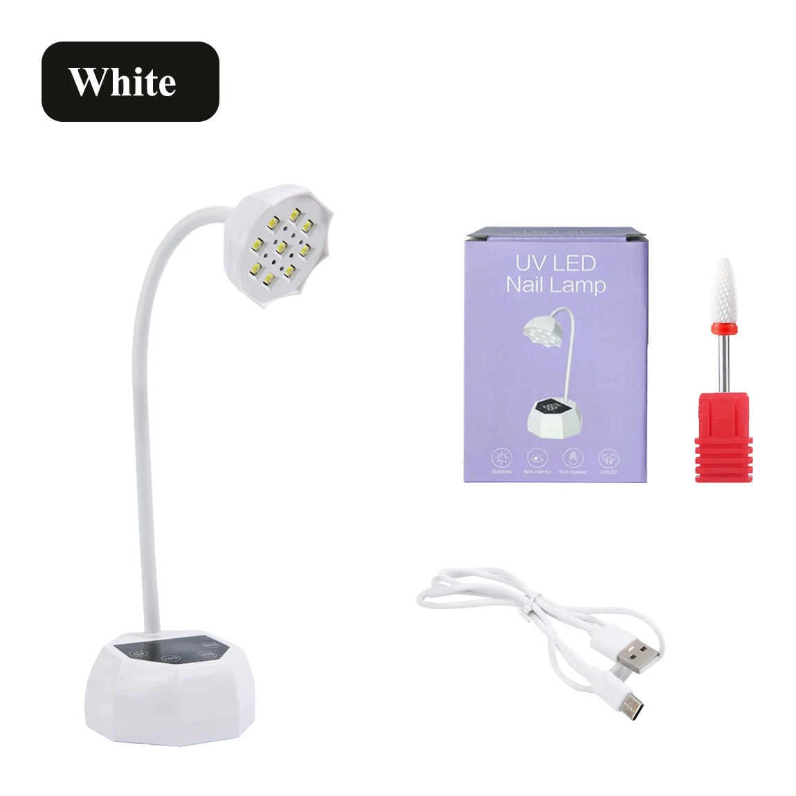 Draagbare oplaadbare nagellampset UV LED-nageldroger Auto Sensing Touch Control nagellampen Sneldrogend nagellicht Nagelgereedschap