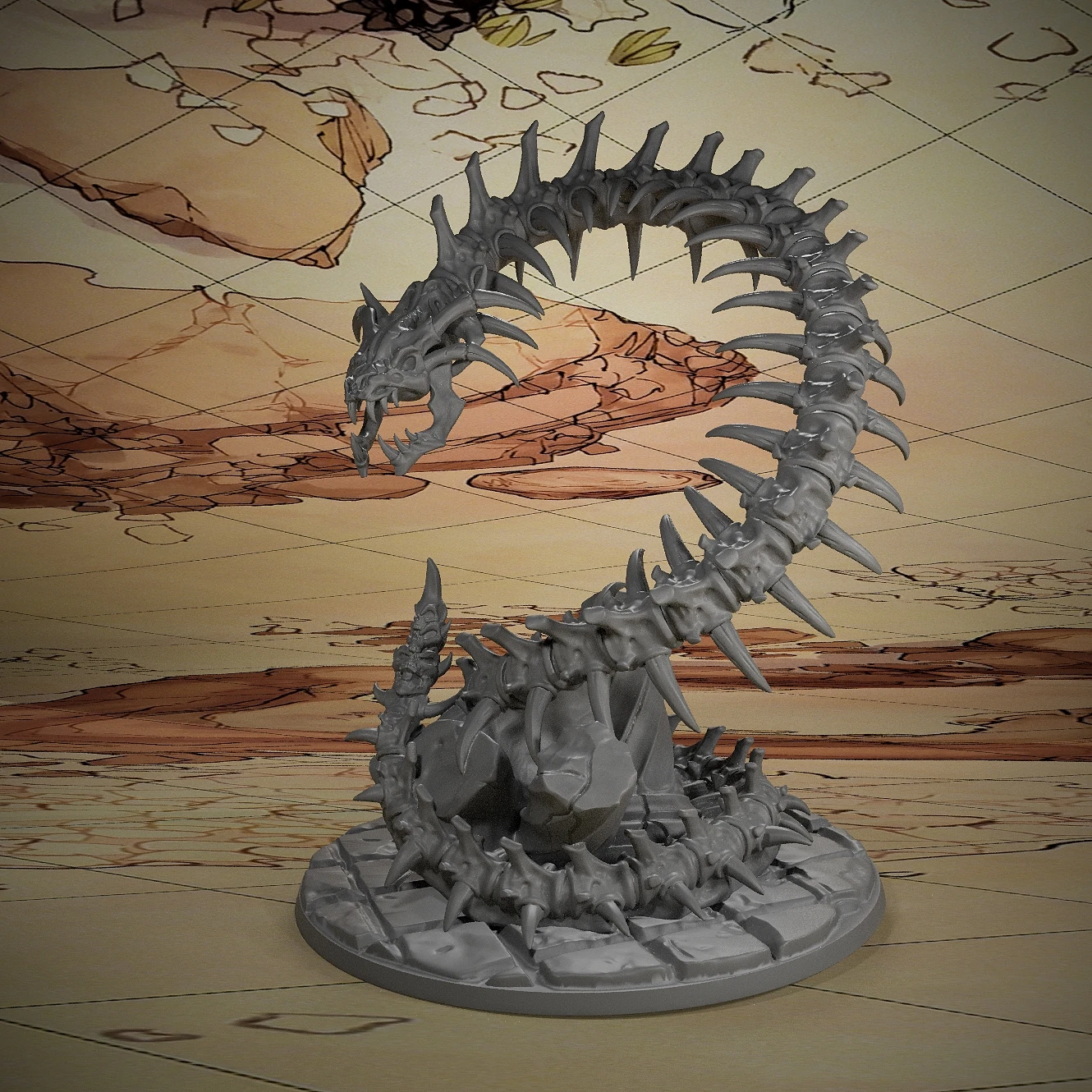 Maneater Skullnaga Miniatures 50mm Tabletop Games Model Halloween&Christmas Gifts Unpainted Miniatures For Tabletop Games