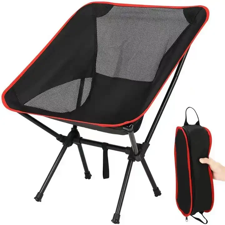 

Camping Accessories Sturdy Lightweight PP Oxford Folding Chair Quick Open Adjustable Height Fishing Moon Camping