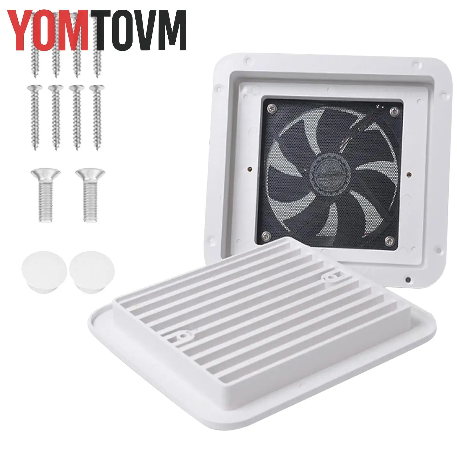 

Auto Parts Air Vent Ventilation Blade Fan Exhaust Fan Plastic Cooling Waterproof Rv Trailer Caravan Side White 12V 1 Set