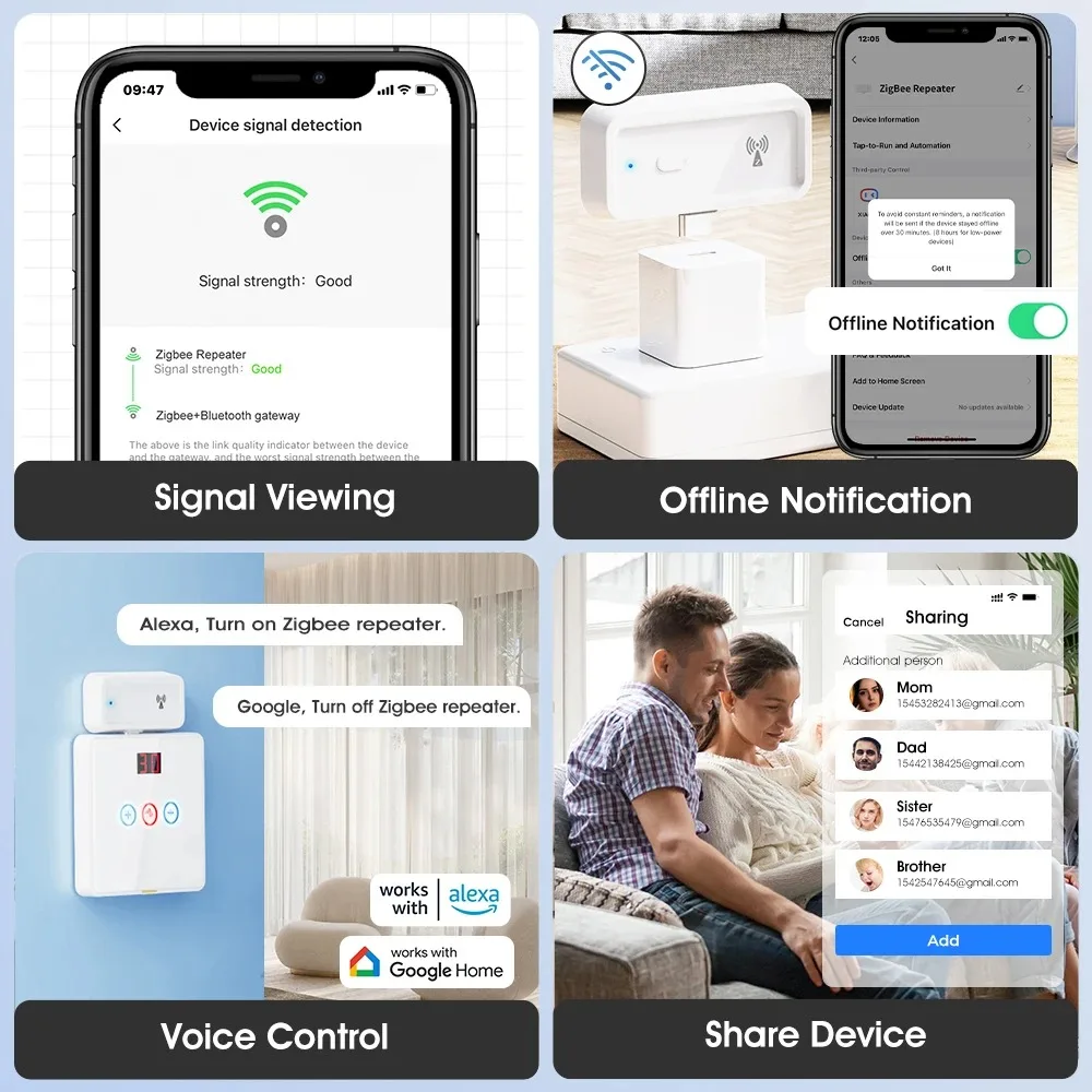 Smart Tuya Zigbee 3.0 Wireless Signal Repeater Type-C Signal Amplifier Can Be Used with ZigBee Gateway Hub Smart Life APP