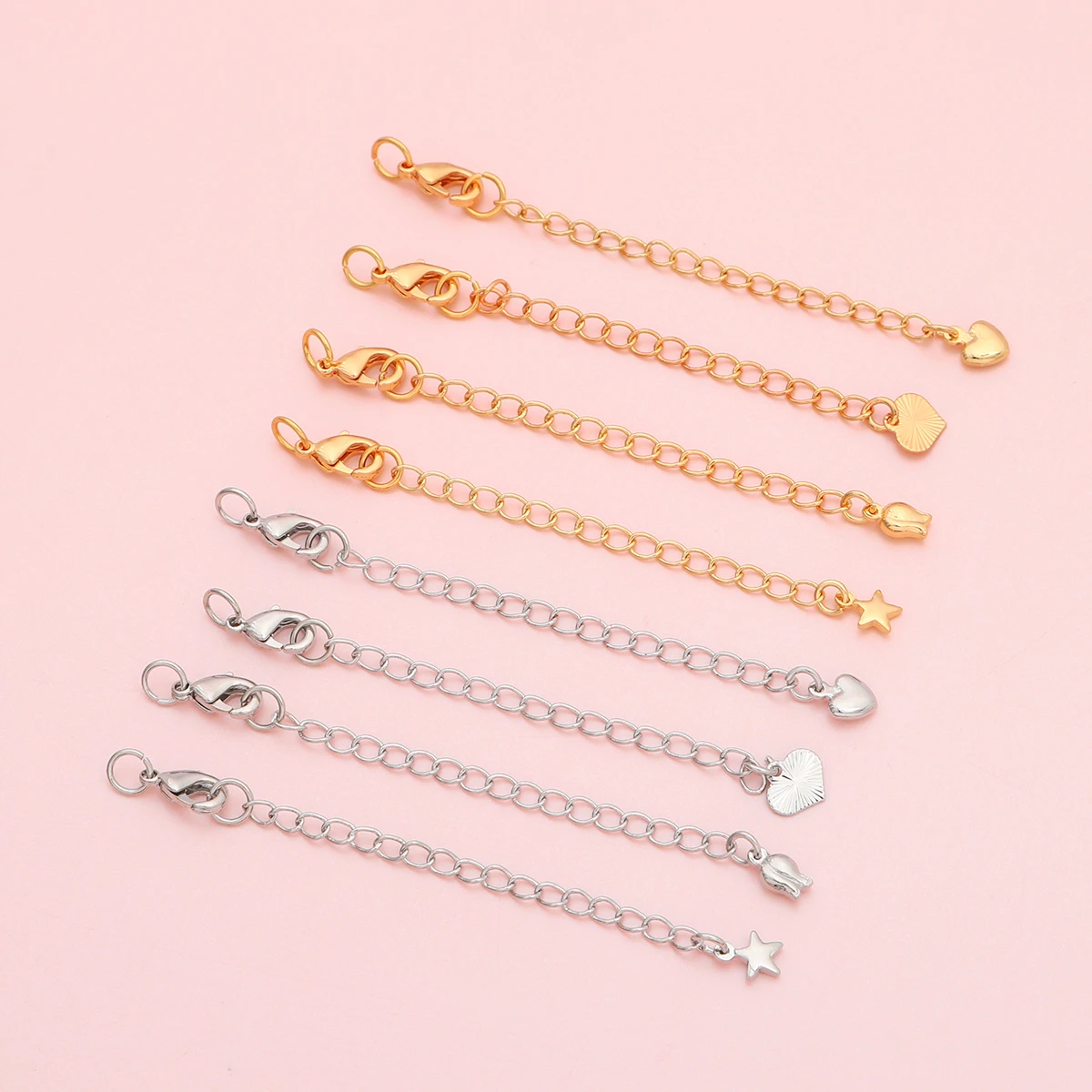 75mm Tone Extended Extension Tail Chain Lobster Clasps Connector For DIY Bracelet Necklace Jewelry Making Findings 1/5pcs