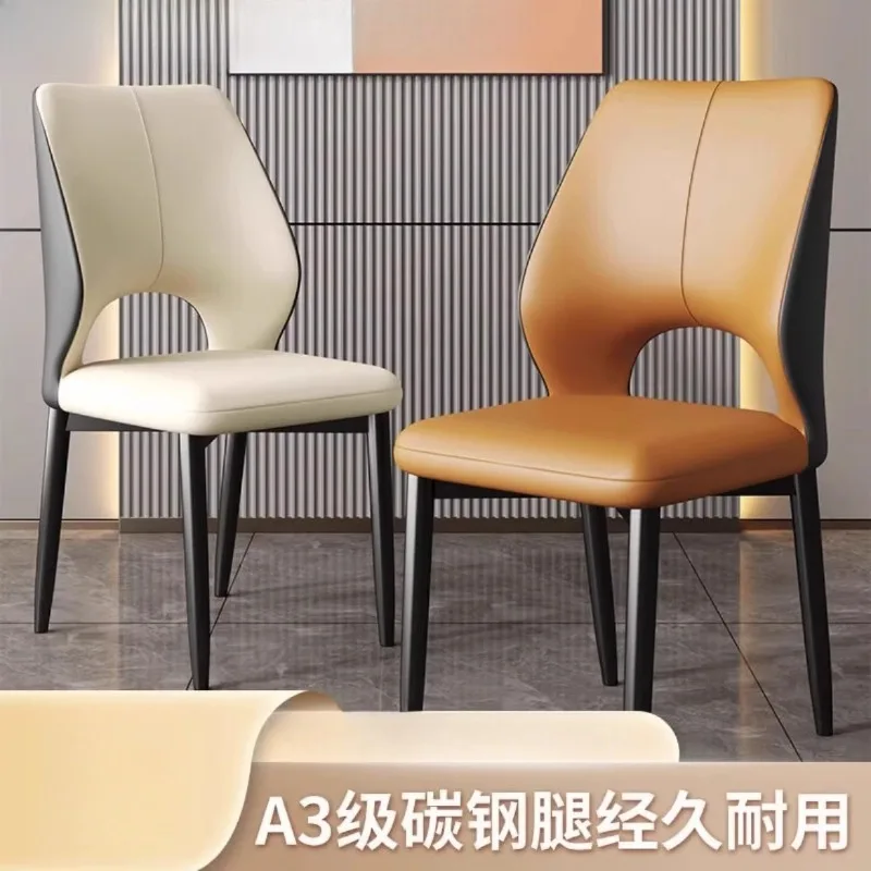 

Dining chair household new Italian dining table and chairs light luxury high-end living room back chair