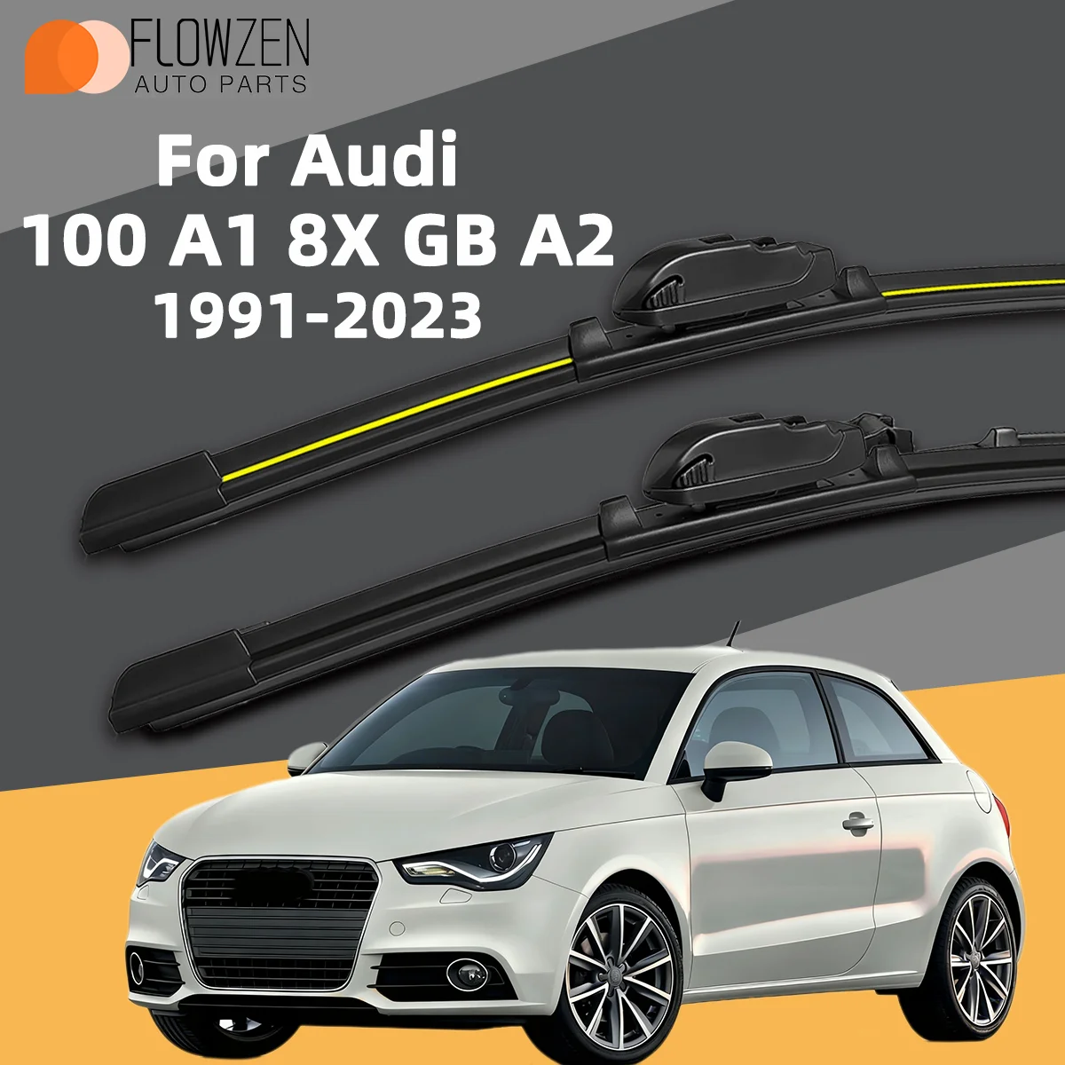 

Щетки стеклоочистителя FLOWZEN, 2 шт., для Audi 100 A1 8X GB A2 1991-2023 годов выпуска, бесшумные, для лобового стекла, автомобильные аксессуары