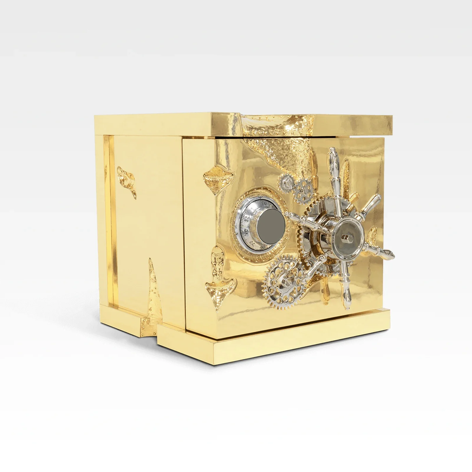 Gold plated stainless steel wine cabinet Anti-theft Small capacity safe Safe Luxury high-end art home furniture safe