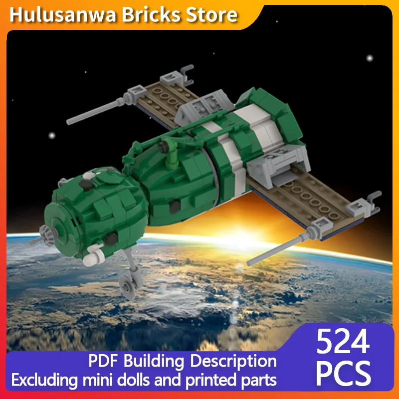 

7K-OKS Manned Spacecraft Model MOC Building Bricks War Equipment Modular Technology Gifts Holiday Assemble Children Toys Suit