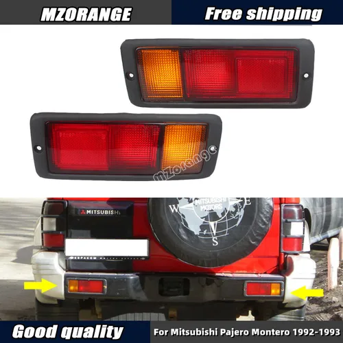 Luz de parachoques trasero para coche, lámpara de freno trasera para Mitsubishi Pajero Montero 1992-1999, MB124963, MB124964, 214-1946L-UE, accesorios