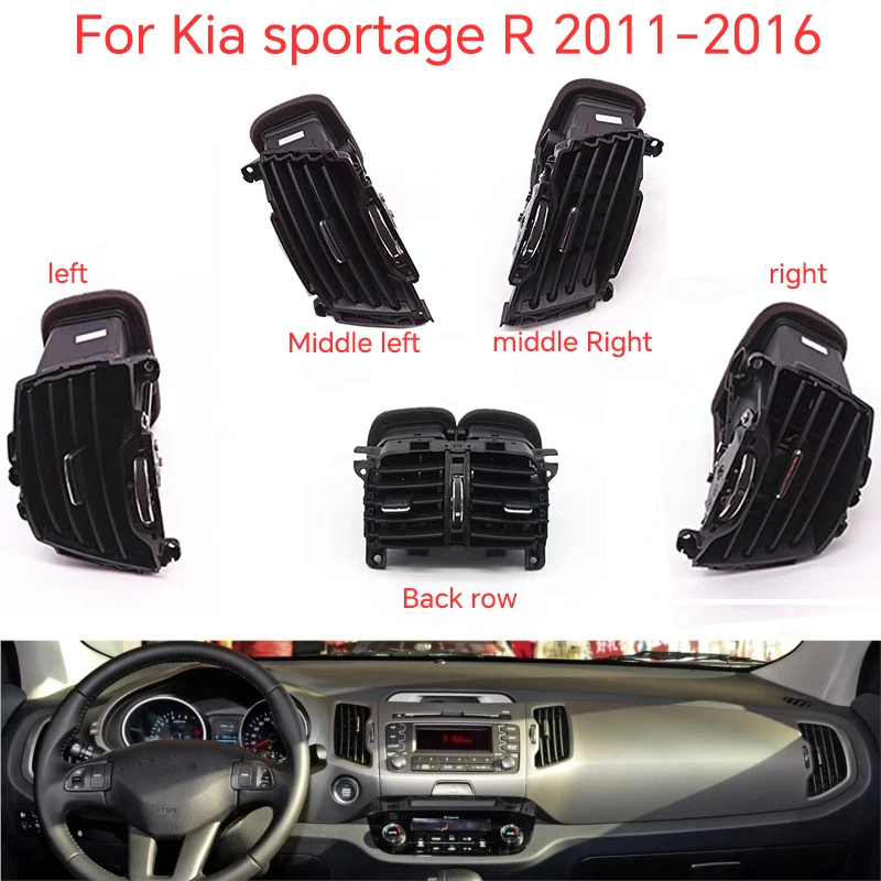 

Car Accessories For Kia Sportage R 2010-2017 Dashboard Air Conditioning Outlet Center Console Ventilation