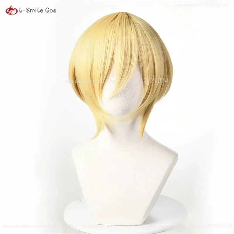 P3 Aegis Косплей Парик Короткий Золотой Айгис Аниме Косплей Парики Термостойкие Синтетические Волосы Костюмы Парик Для Женщин + Кепка Для Парика