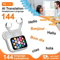 Auriculares con traductores en tiempo Real, inalámbricos, con cancelación de ruido, IPX7, resistentes al agua, Control táctil inteligente, para niños, mujeres y hombres