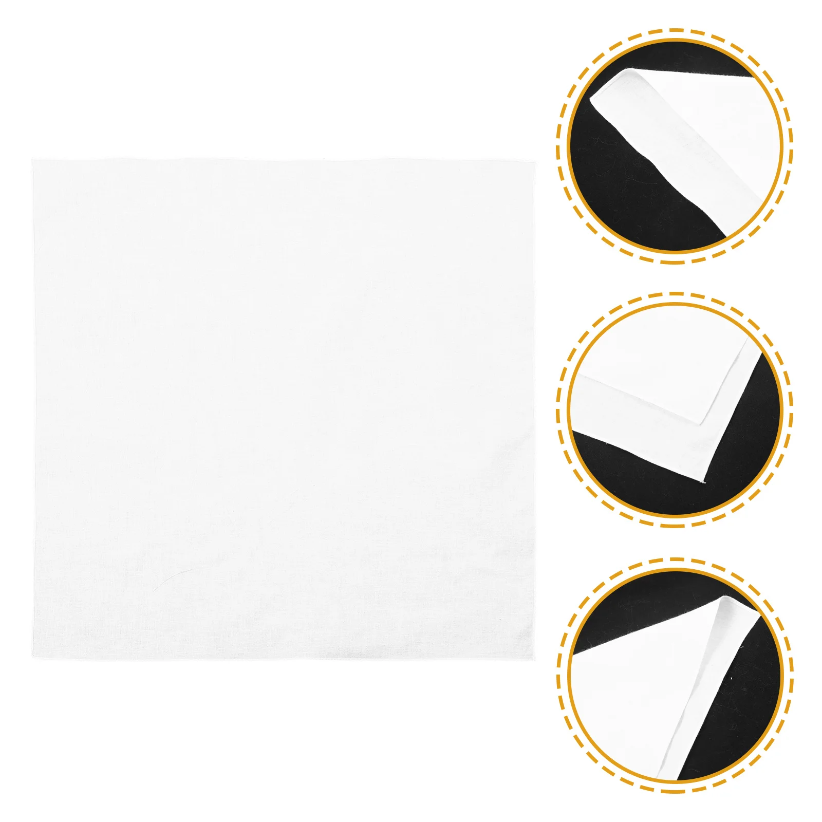 

DIY Tie Dyeing Blank Cotton Handkerchief Soft Absorbent Square Fabric for Drawing Painting Crafts Comfortable Bandana