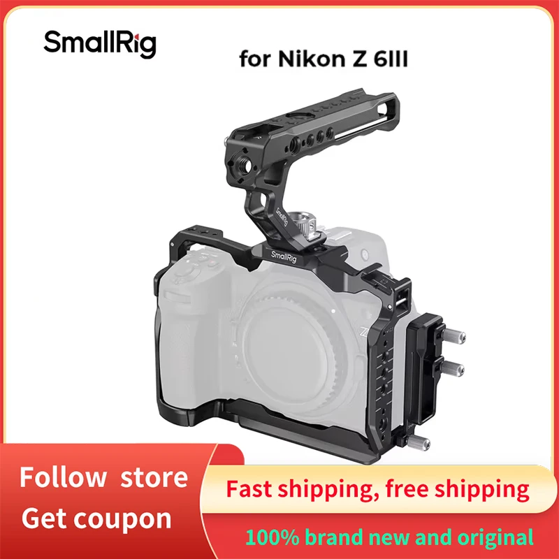 SmallRig for Nikon Z6 III Camera Cage Kit with Cable Clamp and Top Handle,Aluminum Alloy Camera Full Cage Kit 4520