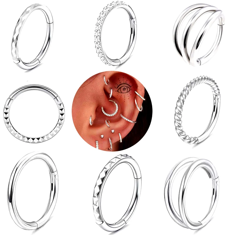 Nose ring 316 stainless steel seamless ring body piercing