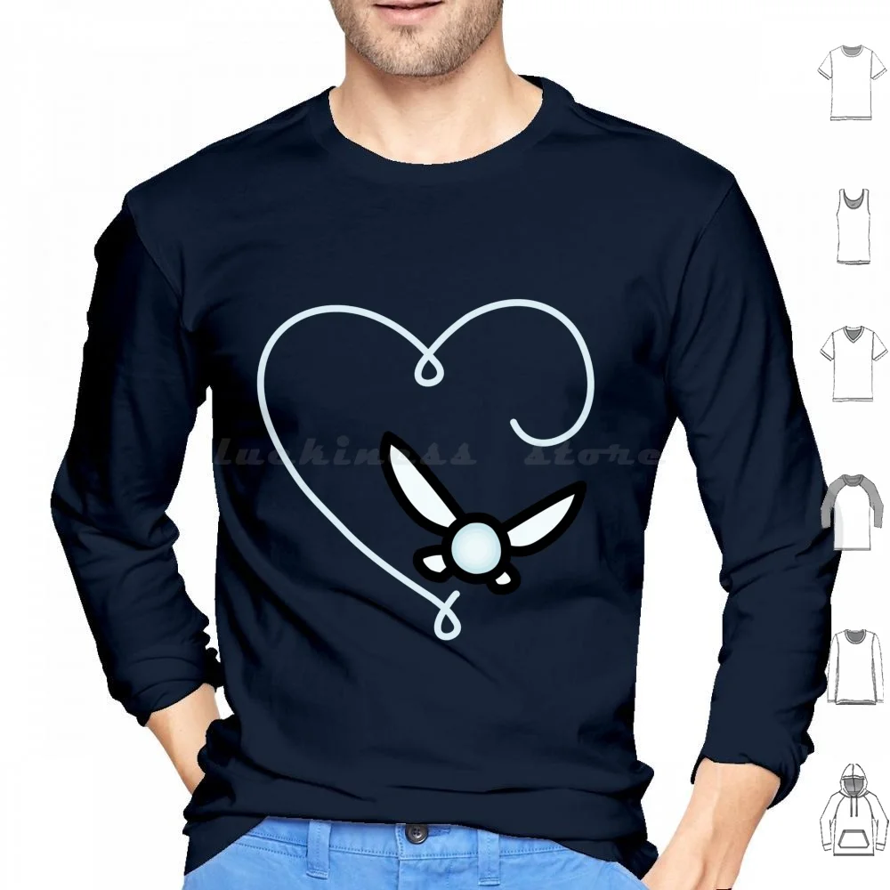 Hey Listen Love Hoodie cotton Long Sleeve Love Switch Cute Heart Legend Of