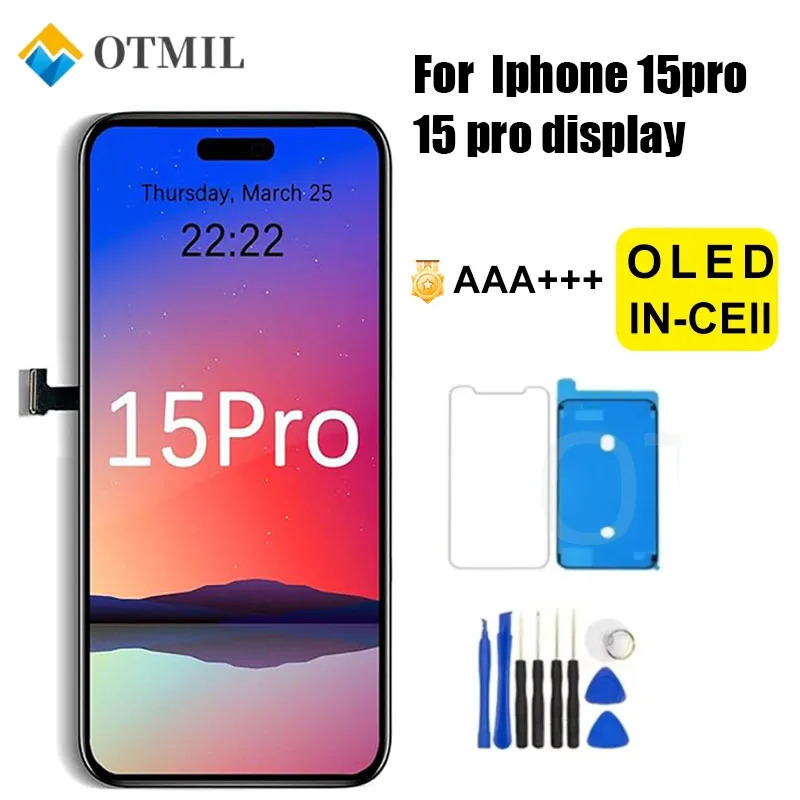 oled-display-for-iphone-15-pro-lcd-61-replacement-touch-screen-3d-touch-digitizer-frame-assembly-repair-kit-screen-protector