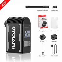 CYCLAMI 120PSI Bomba de aire eléctrica portátil para bicicleta Válvula Schrader Presta Carretera MINI Compresor rápido para bicicleta Neumático Schrader Presta A2S