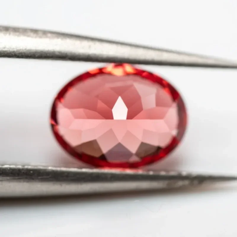 Lab Grown Padparadscha Oval Cut Fire Lotus Color Charm Gemstone For Diy Jewelry Making Necklace Rings Selectable AGL Certificate