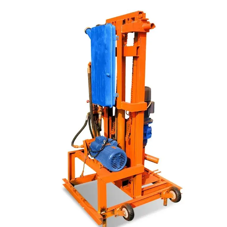 

Индивидуальная портативная электрическая буровая установка для водяных скважин, легкая гидравлическая система глубины 100 м, эффективная для дома