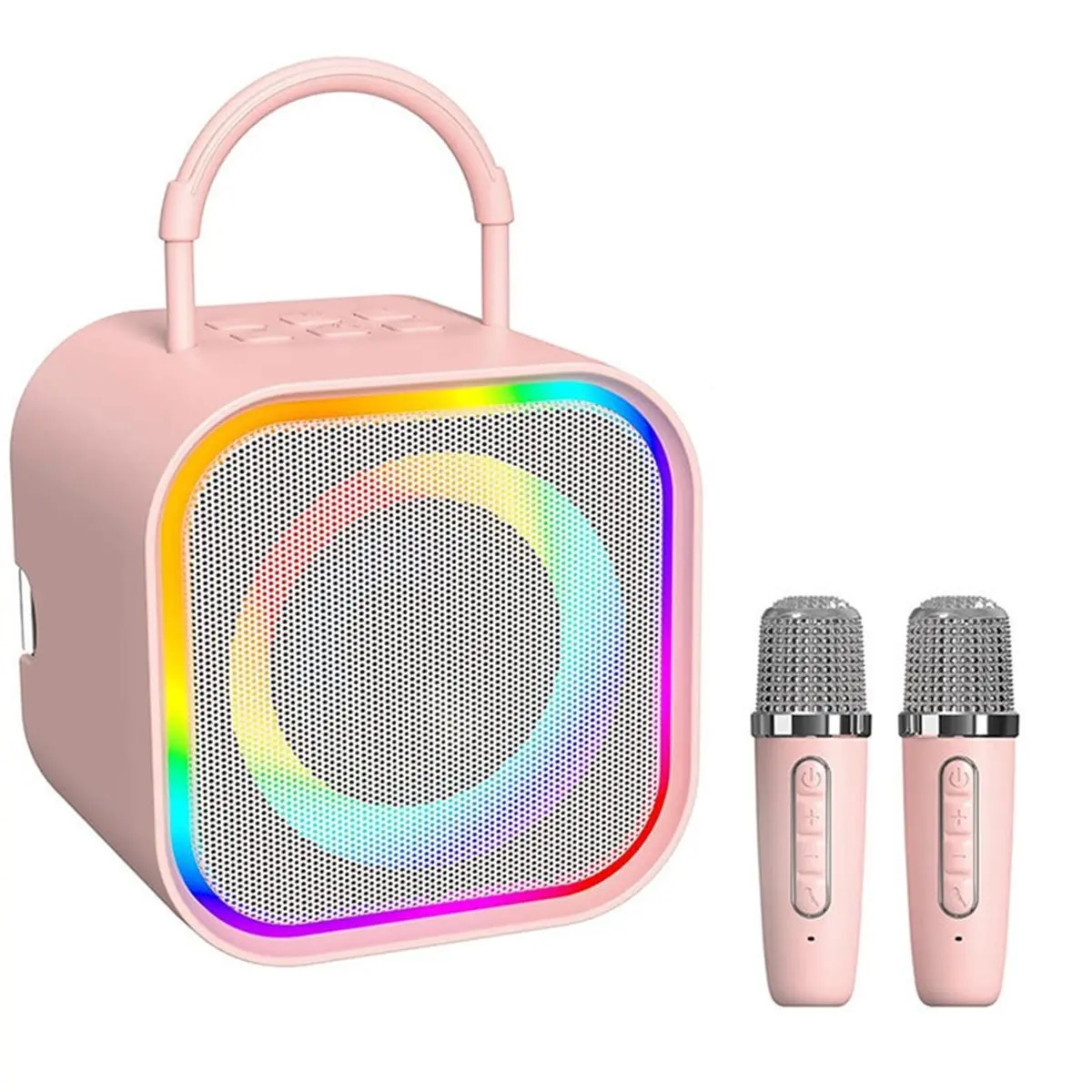 FLASH SALE-Mini Karaoke Machine for Kids, Portable Bluetooth Speaker with Dual Microphones, Ideal for Home Party Sing and Gifts