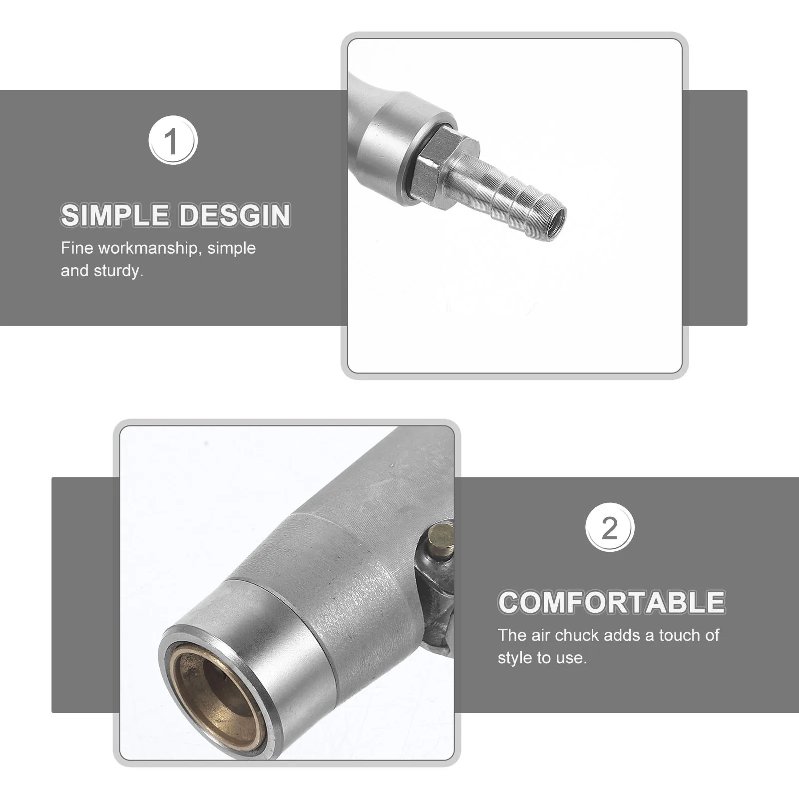 

Copper Self-Locking Tire Inflator Chuck Durable Locking Air Chuck Quick Connect for Car Tires Inflation Accessories