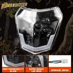 for KTM EXC Motorcycle Led Headlight XC SX XCW SXF XCW Supermoto Head Lamp Fairing Dirt Bike Motocross Enduro Accessories