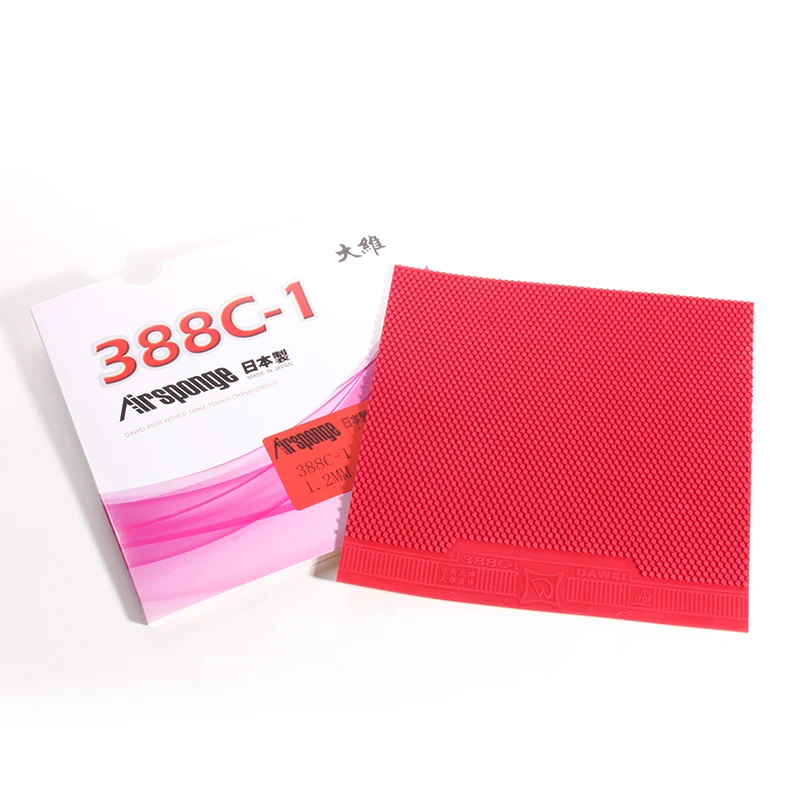 DAWEI 388C-1 Air Sponge Table Tennis Rubber Short Pips with Japanese Ping Pong Racket Rubber for Offensive Type ITTF Approved