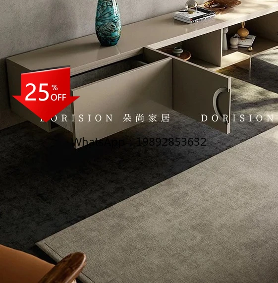 

ZZ minimalist TV cabinet post-modern minimalist villa living room floor cabinet light luxury acrylic tall TV cabinet