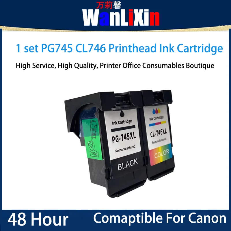1 set PG745 CL746 Printhead Ink Cartridge Compatible For CANON MG2470 2570 MG2970 MX497 MG3070 TS3170 TR4570 TS3370 TS347