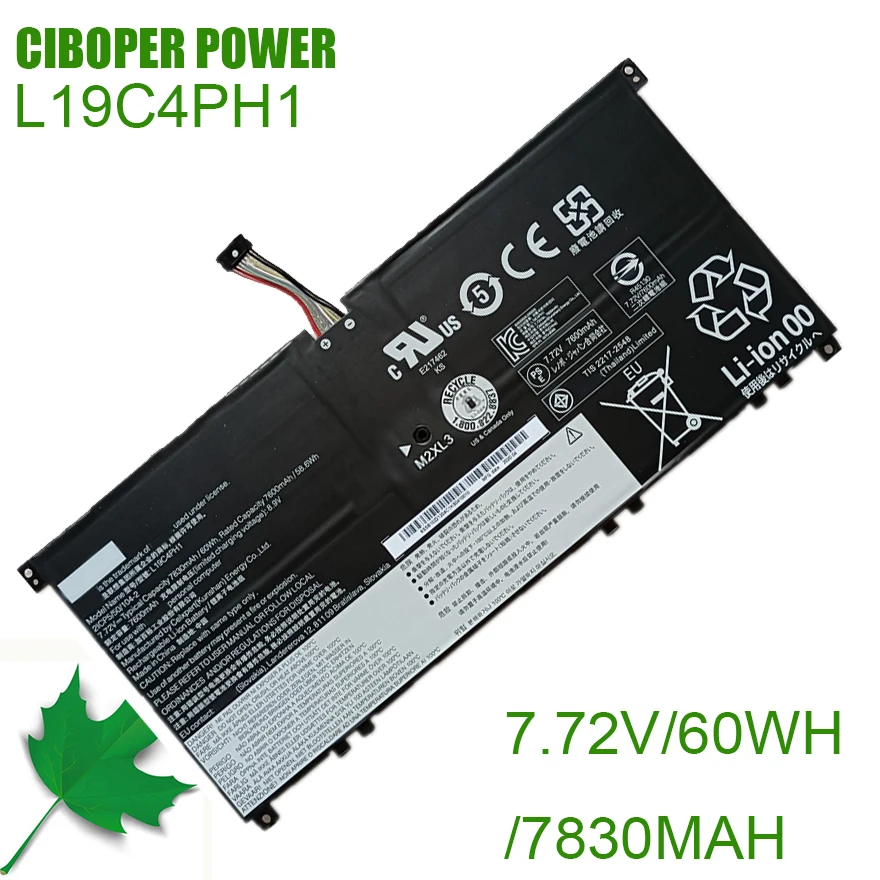 CP – authentique batterie pour ordinateur portable L19C4PH1, 7.72V/7830MAH/60wh